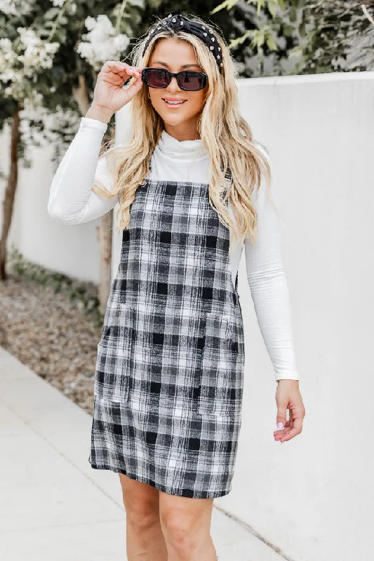 Change In The Air Black Plaid Jumper FINAL SALE