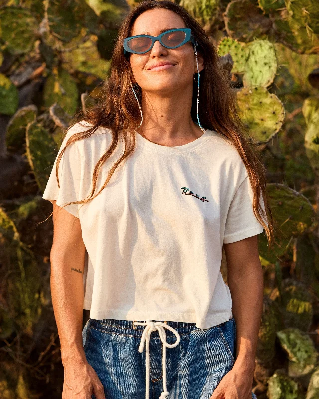 Baja Cali Cropped T-Shirt - Egret