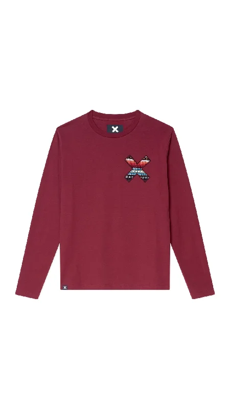 CAMISETA LS CLASSIC BURGUNDY