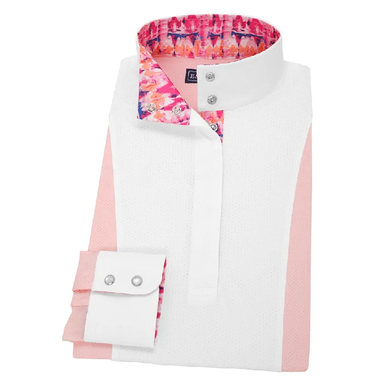 Essex Classics Ladies Tie Dye Pink Luna Performance Straight Collar Show Shirt