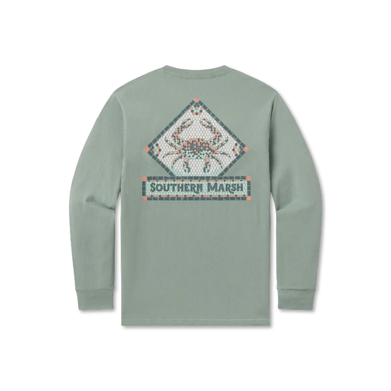 Mosaic Crab Tee - Long Sleeve