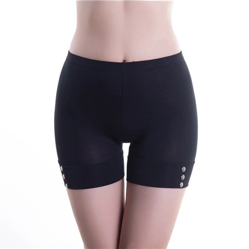 Women Girl Short Leggings Under Skirts Comfortable Lightweight Bamboo Underpants for Summer M L