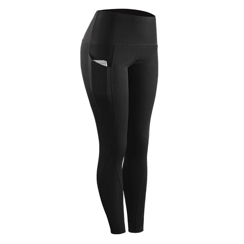 Women Stretch Sportswear Pants with Pocket Women Compression Skinny Fitness Leggings