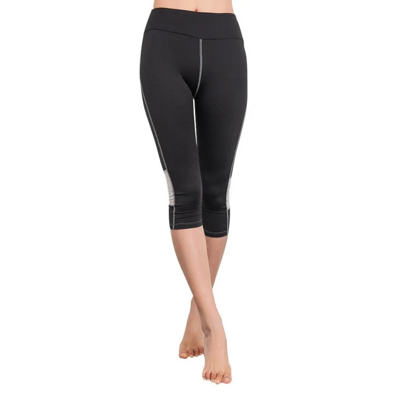 Women High Waist Capri Casual Pants Leggings Fitness Trousers US YRD