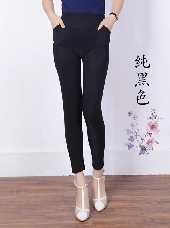 Autumn Winter Style Plus Velvet Warm leggings Women Plus size XXXL Printing Flowers Casual Stretch women's pants