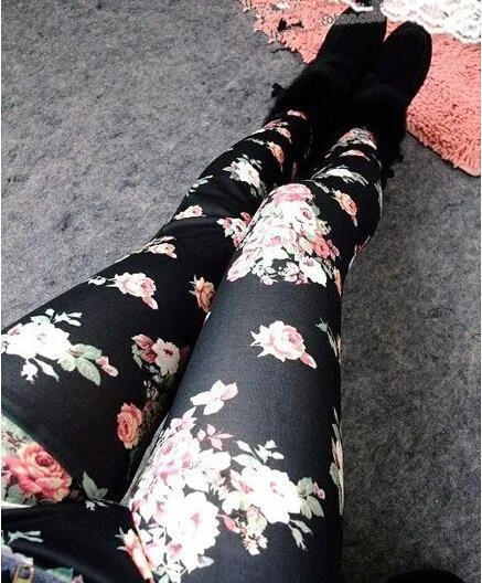 Hot 2022 Print Flower Leggings Leggins Plus Size Legins Guitar Plaid Thin Pant Fashion Stripe Women Aptitud Slim Trousers