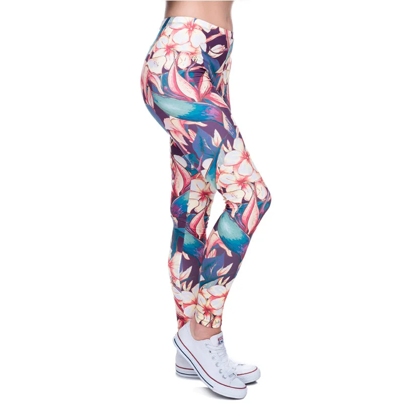 Brand Fashion Camo Branches 3D Printing High Quality Slim Legging Women Casual Home Leggings Woman Pants