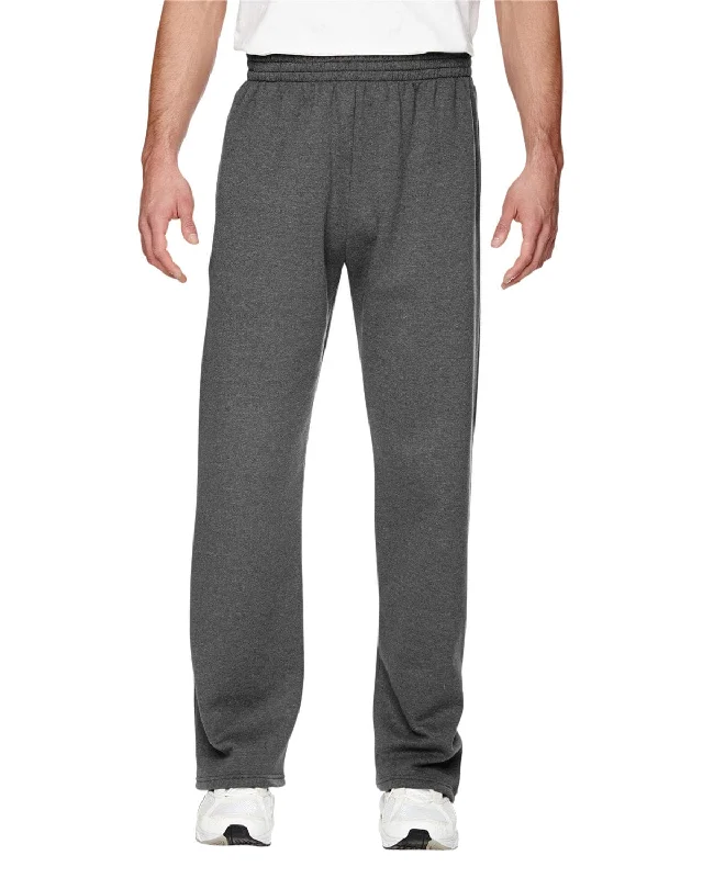 Fruit of the Loom Sofspun Open-Bottom Sweatpants | Charcoal Heather