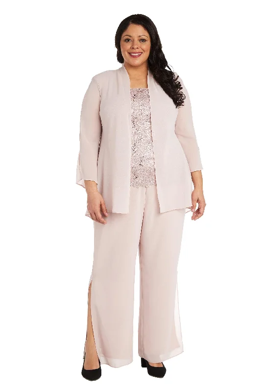 R&M Richards 7506W Plus Size Formal Duster Pant Suit