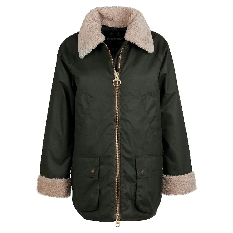 Barbour Carloway Ladies Wax Jacket - Fern/Classic Tartan