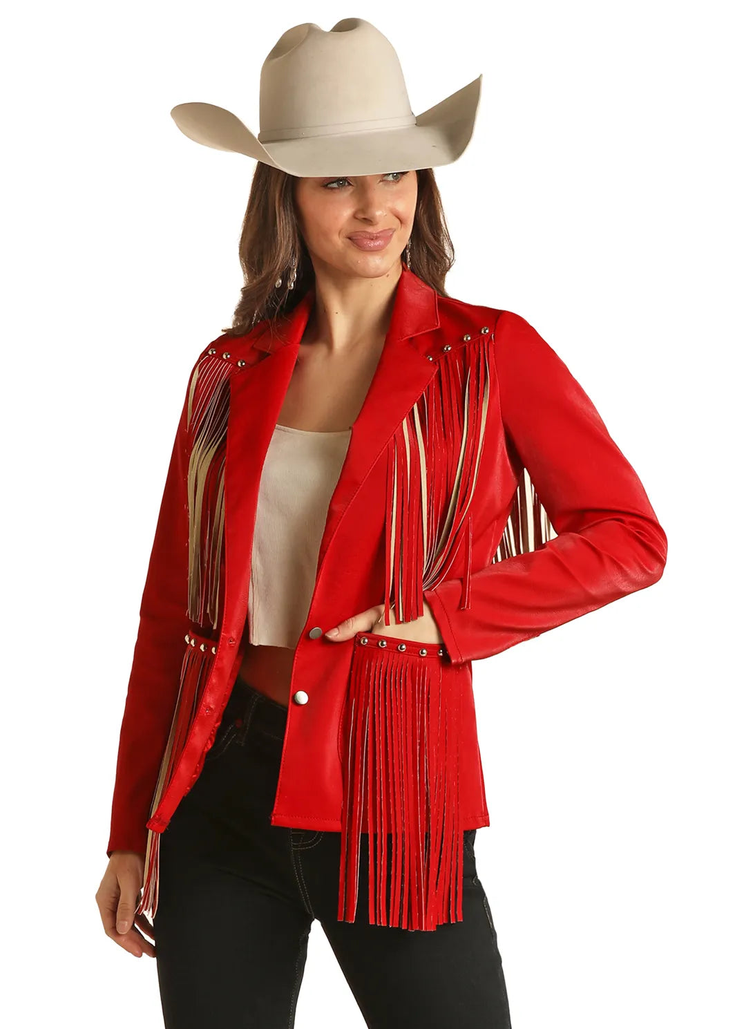 Women's Rock & Roll Fringe Jacket #BW92D03030