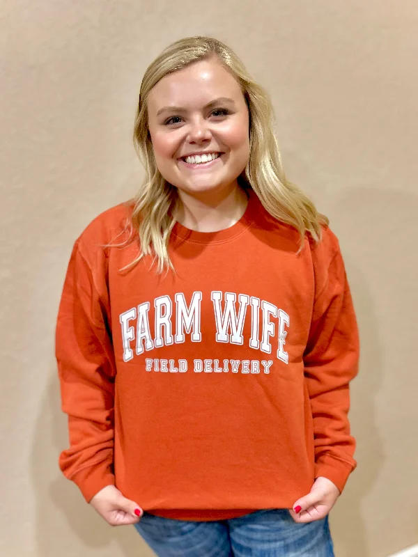 Farm Wife Field Delivery Crewneck