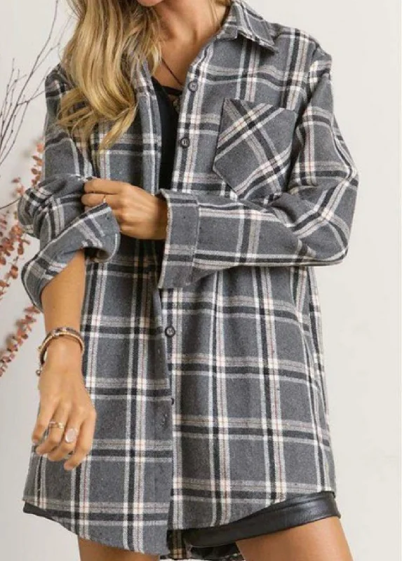 Grey PS Buttoned Flannel