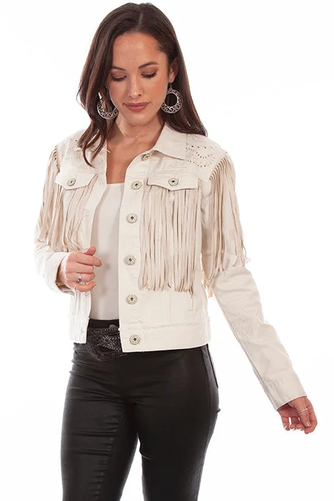 Women's Scully Fringe Jean Jacket #HC687