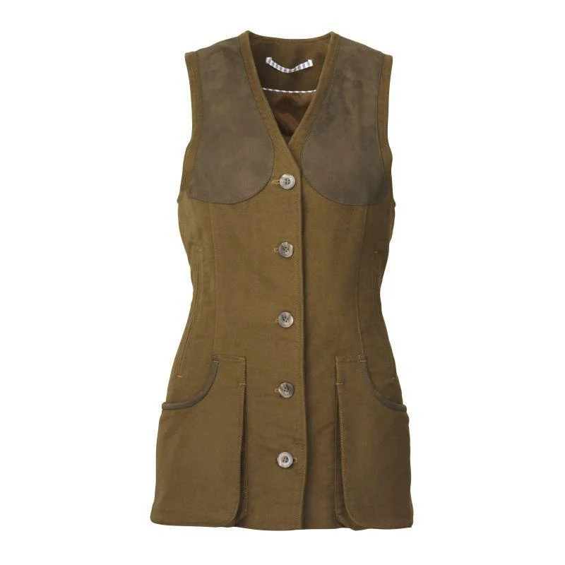 Laksen Lady Broadland Moleskin Shooting Vest - Bronze