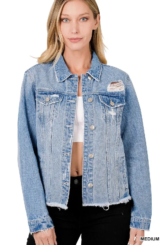 MEDIUM DISTRESSED DENIM JACKET