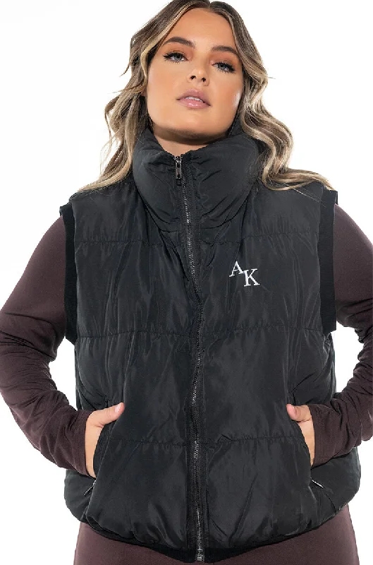 PLUS THE AK CROP PUFFER VEST