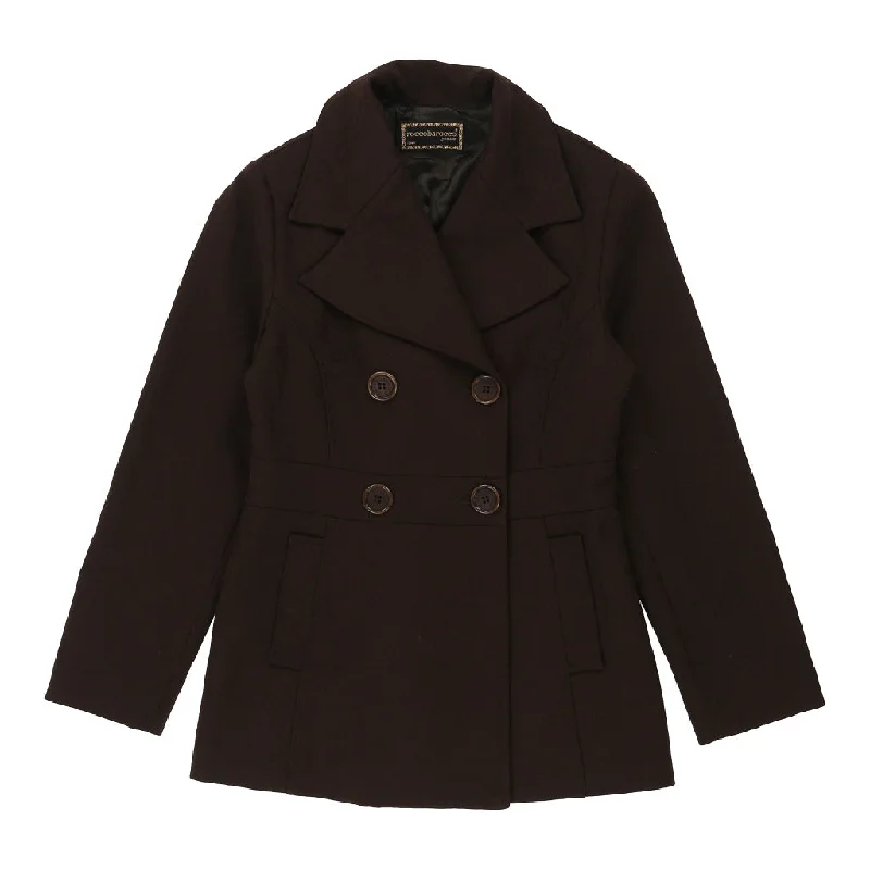 Roccobarocco Coat - Medium Brown Polyester Blend