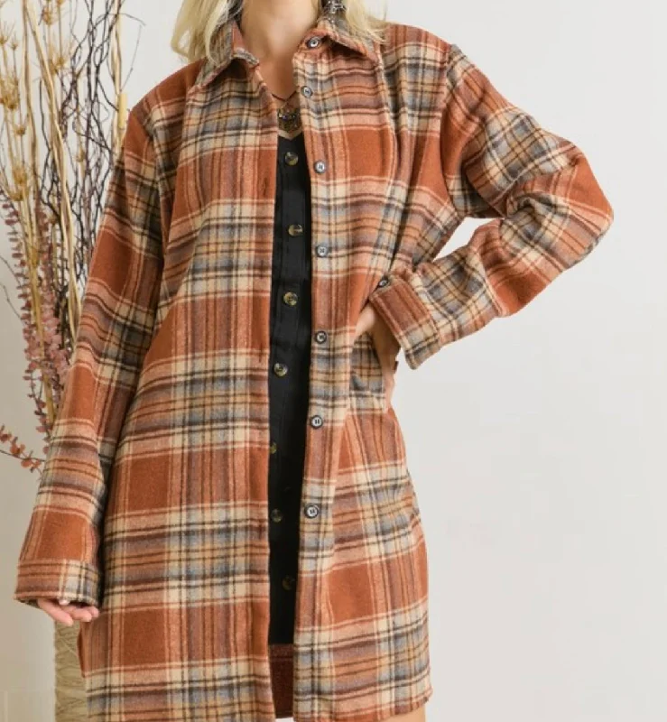 Rust Buttoned Flannel