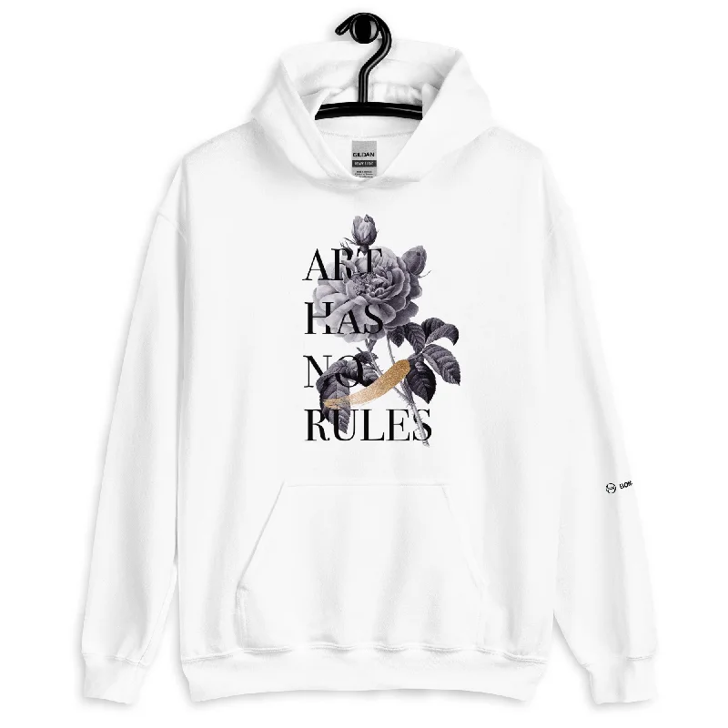 ART HAS NO RULES Unisex Fleece Hoodie Hoodie with Button Classic Timeless