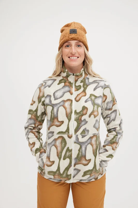 CLIME PRINTED FZ FLEECE Hoodie with Hem Applique Textured Unique