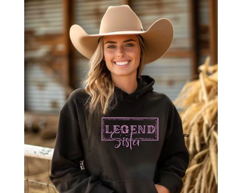 Legend Sister Hoodie Hoodie with Side Slits Relaxed Casual