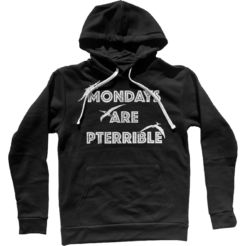 Mondays Are Pterrible Unisex Hoodie Hoodie with Longline Fit Extended Stylish