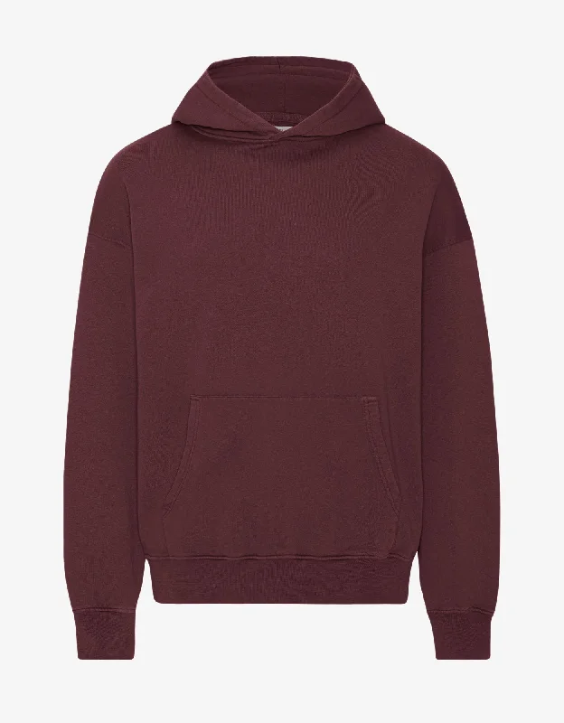 Organic Oversized Hood - Dusty Plum Hoodie with Lining Warm Insulated