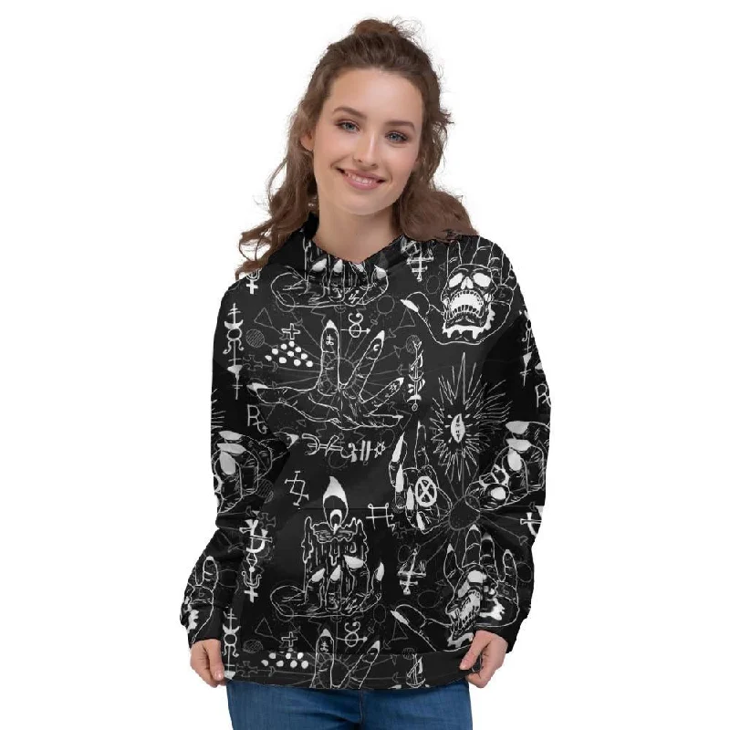 Satanic Gothic Witch Women's Hoodie Hoodie with Hem Ribbing Snug Secure