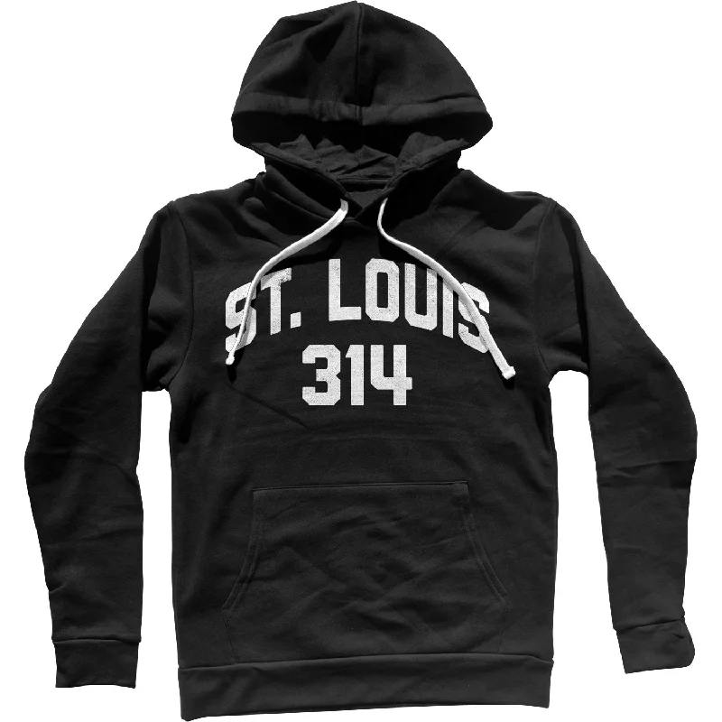 St Louis 314 Area Code Unisex Hoodie Hoodie Jacket Zipper Layering