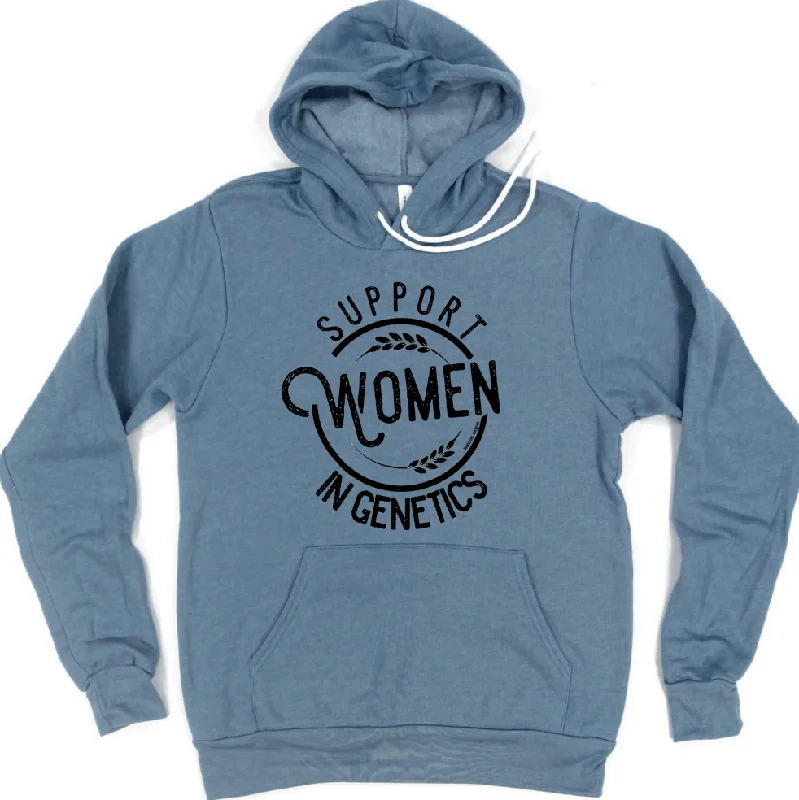 Support Women in Genetics Hoodie (S-3XL) Unisex - Multiple Colors! Hoodie with Drawcord Adjustable Secure