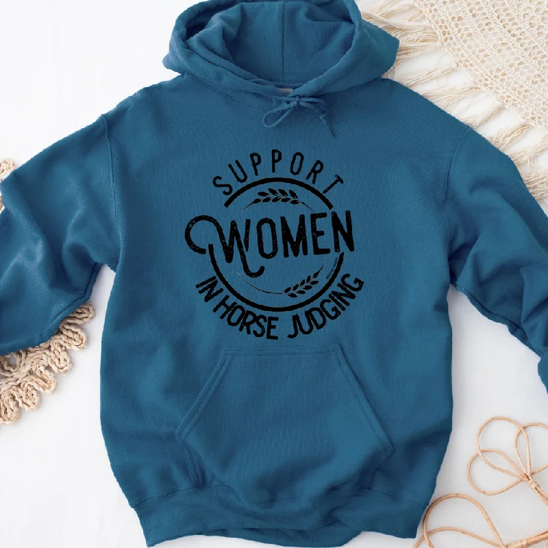 Support Women in Horse Judging Hoodie (S-3XL) Unisex - Multiple Colors! Hoodie with Elastic Waist Stretchable Comfortable