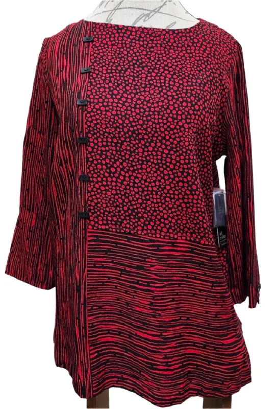 Top-Tunic-Red/Black-Pullover-Women's-A33220Tm