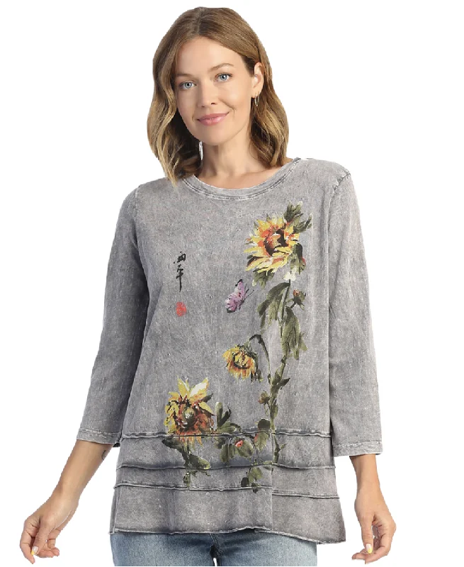 Jess & Jane M66-1628 - Women's Sunflower Grey Tunic