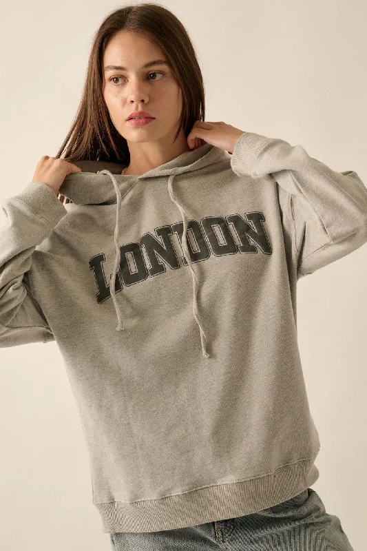 Lost in London Puff-Print Graphic Hoodie