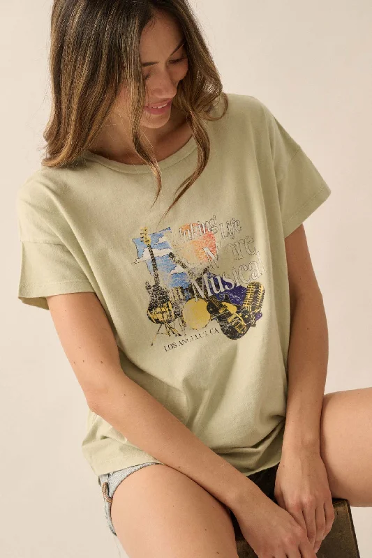 Making Life More Musical Vintage-Wash Graphic Tee