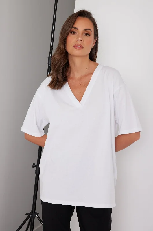 NIX V-Neck T-Shirt White