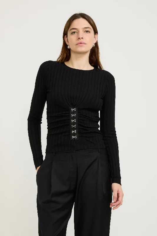 Olivia Knit Top Black