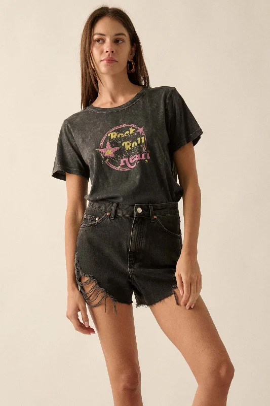 Rock & Roll Heart Vintage-Wash Graphic Tee