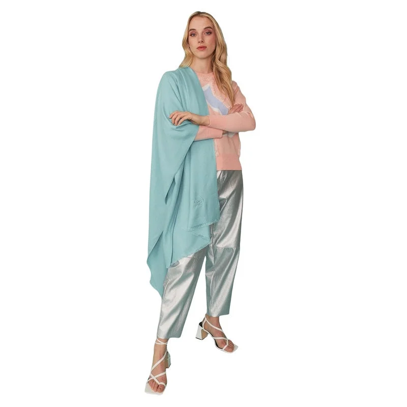 Cashmere Blend Wrap Turquoise