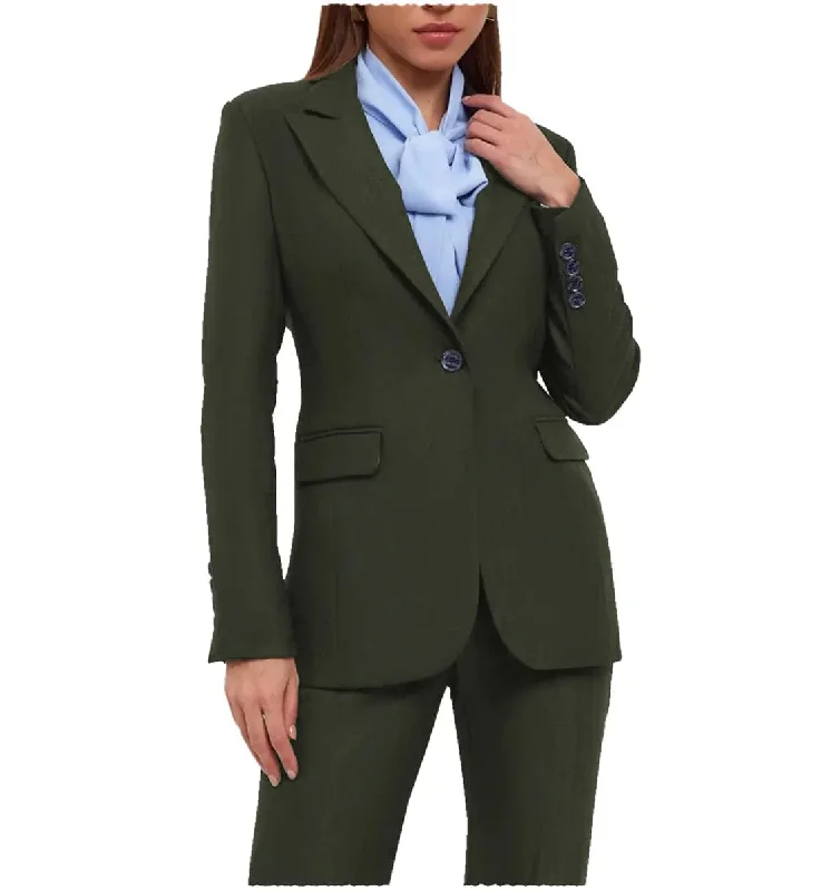 Formal Peak Lapel Single Buttons 2 Pieces Women Suit