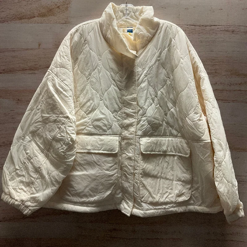 Jacket Puffer & Quilted By Old Navy In Cream, Size: 3x