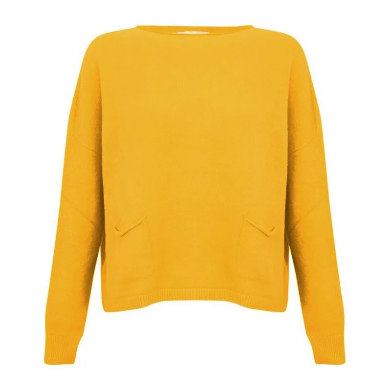 Jodie Round Neck Jumper in Mango