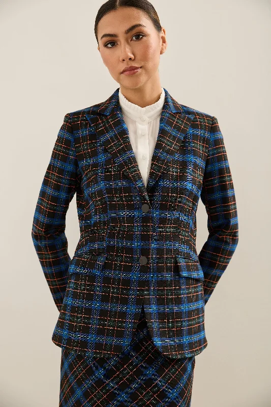 Plaid Fitted Blazer