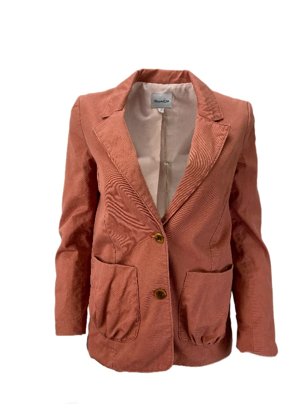 STEVEN ALAN Women's Agatha Peach Long Sleeve Collared Neck Blazer Sz 4 NWT